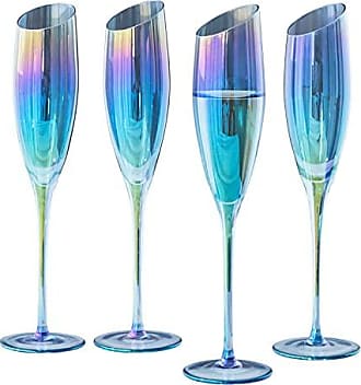 JoyJolt Cosmo Double Wall Stemless Champagne Flutes - Set of 2 Mimosa  Champagne Glasses - 5 oz