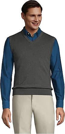 BOTVELA Mens Casual Knit Sweater Vest V-Neck Button-Down Waistcoat with Pockets 