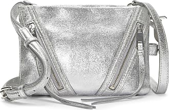 Vince Camuto Women Maka Leather Crossbody Bag, Silver Cloud/Shadow Grey:  Handbags