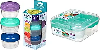 Sistema Bento Box to Go with FruitYogurt Pot, 1.76 L-Assorted Colours