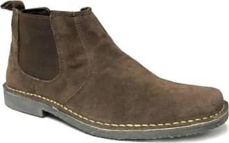 MENS NEW SUEDE DESERT BOOTS BY ROAMERS TWIN GUSSET SIZE UK6-12 BROWN TAUPE BLACK 