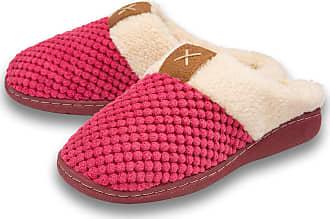 Dunlop Ladies Womens Slippers Slip On Comfy Cozy Mules Memory Foam Sizes 3-8