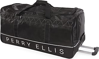 Perry Ellis Portfolio Men's Zip Top Small Travel Bag in Navy Blue
