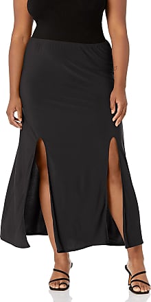 Royal 1X Star Vixen Womens Plus-Size Midi-Length Full Sweep Ity Skirt with O-Ring Adjuststable Waist Detail 