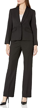 Le Suit Womens Tonal Stripe 1 Button Notch Lapel Pant Suit Le Suit Women's Suits 50036575-6BF 