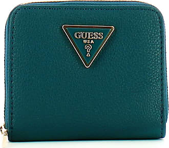Guess Laurel Logo Small Zip-Around Wallet - Brown - One Size
