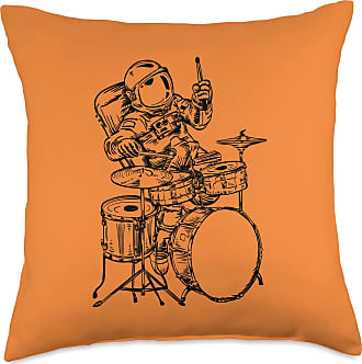 Multicolor 18x18 SEEMBO Knight Playing Drummer Musician Drumming Band Throw Pillow 