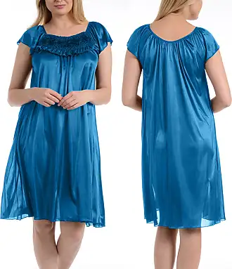 EZI Satin Nightgowns for Women - Soft & Breathable Knee-Length