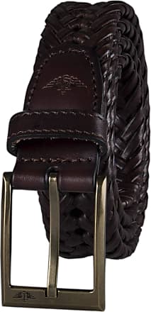 Genuine Braided Brown Leather Dress Belt