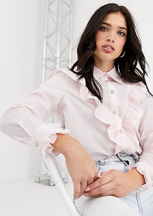 pink frilly blouse