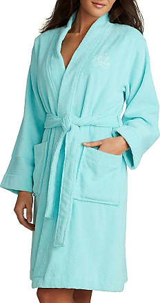 Ralph Lauren Home Cotton Piped Bathrobe - Navy - L