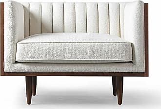 Maddox 95 Fabric Sofa, White Boucle