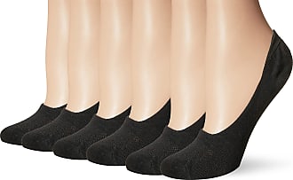 Hanes Womens Shoe Size: 8-12 Lightweight Breathable Ballerina Liner Socks, 6-Pair Pack, Black