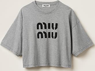 Miu Miu Women's Embroidered Cotton T-Shirt