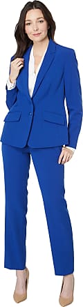 Le Suit Womens Plus Size Stretch Crepe 1 Button Notch Collar Pant Suit 