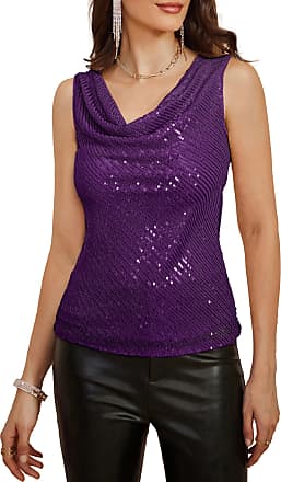 Sequin Tank Top for Women,Sparkle Shirts Summer Sleeveless Sexy V Neck  Loose Casual Strap Camisole Tanks (Silver L) (Pink XX) : :  Clothing, Shoes & Accessories