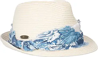 Panama Jack Gambler Straw Hat - Lightweight, 3 Big Brim, Inner Elastic Sweatband, 3-Pleat Ribbon Hat Band (Black, Small/Medium)