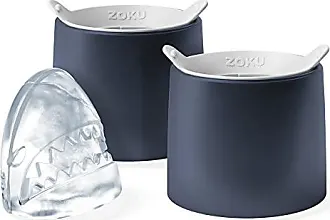 ZOKU Set of 2 Silicone Ice Sphere Molds, Stackable 2.5-Inch Ice Ball Maker,  Keep Drinks Colder Longer with Less Dilution, Leak-free, Easy-Release