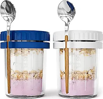 1 pc,350ml Overnight Oats Containers with Lids and Spoon, 16 Oz