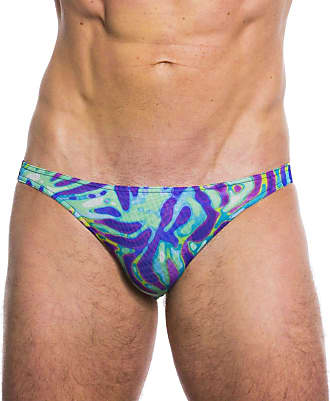 Kiniki Tiger Shock Men's Tan Through Swim Micro Brief Swimwear Ltd Print