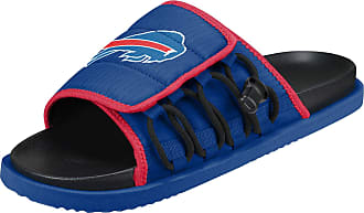 Buffalo Bills Ladies Navy Blue Sequin Strap Flip Flops