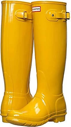 tall yellow rain boots