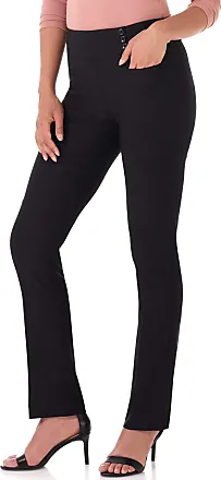 Rekucci Women's EcoCosy Comfort Straight Leg Chino Pant with Pockets (4,  Black) at  Women's Clothing store