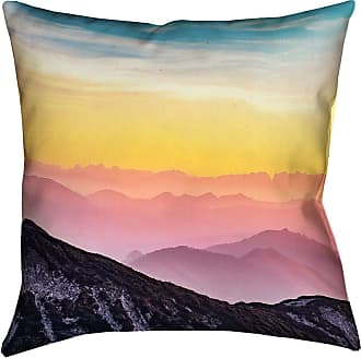 ArtVerse Luke Michael 26 x 26 Poly Twill Double Sided Print with Concealed Zipper & Insert Fruits Pillow 