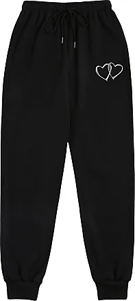 SOLY HUX Women's Sporty High Split Side Striped Joggers Snap Button Track  Pants