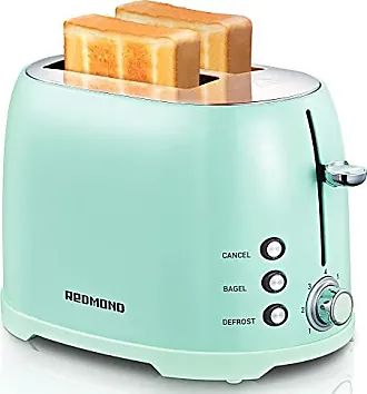 REDMOND 4 Slice Toaster Retro Stainless Steel Toasters with Bagel Defrost  Cancel Function, 6 Browning Settings, Pink, ST033