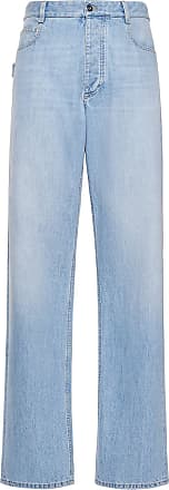 Jeans anchos de denim de algodón - Bottega Veneta - Hombre