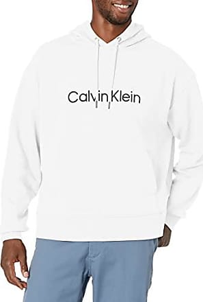 calvin klein white hoodie mens