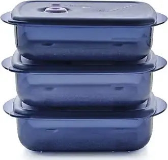 Microwave Food Storage Containers- Set of 3 Nesting Microwave Cookware Meal  Prep Containers w Locking Steam Vent Lids- BPA Free, Fridge and Freezer