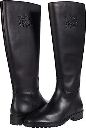 coach black leather boots