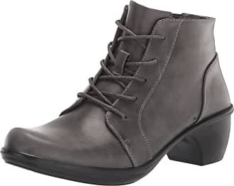 Easy Street Womens Zelene Lace Up Bootie Ankle Boot, Grey, 6.5 Narrow