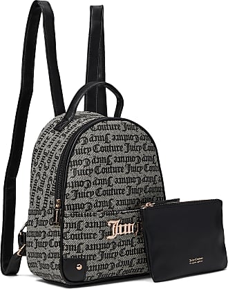 NEW Juicy Couture Women Rosie Small Backpack Taupe Dark Brown Logo Mini Bag