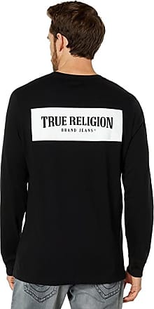 Mens Clothing T-shirts Long-sleeve t-shirts True Religion Logo-print Cotton Top in Black for Men 