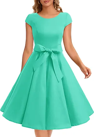 Dressystar Women 1950s Retro Vintage Short Dress Female Cocktail Party  Swing Dress 