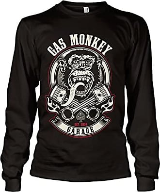 Gas Monkey Garage Officiellement sous Licence GMG Noir Vert Hot Rod Men’s T-Shirt