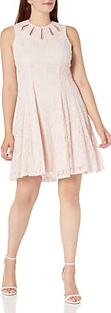 Gabby Skye Womens Multi Key Hole Lace Dress, Pink/Pink, 14