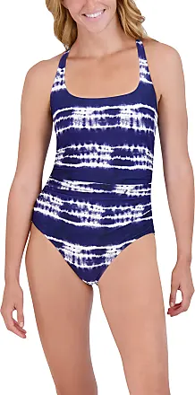 Nautica Women's Standard One Piece Swimsuit Binding Mio Tummy Control Quick  Dry Removable Cup Adjustable Strap Bathing Suit, Black/White, Small :  : Clothing, Shoes & Accessories