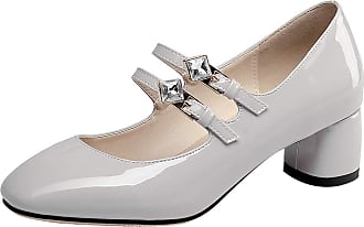 ladies grey patent shoes
