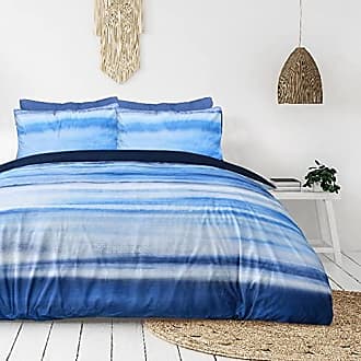 Sleepdown Block Microfiber Plain Dye Duvet Cover Quilt Bedding Set & Pillowcases 