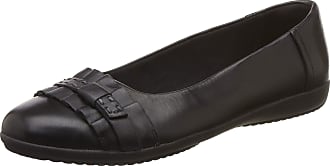 clarks black flat ladies shoes