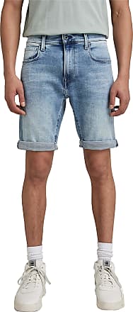 Viazoni Männer Jeans Short Ice Blue Short Denim Shorts Herren Mens Jeanshose 