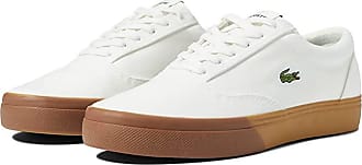 Homme Low-top lace-up 100% CUIR Blanc BASKETS RRP Lacoste PA049 £ 85 