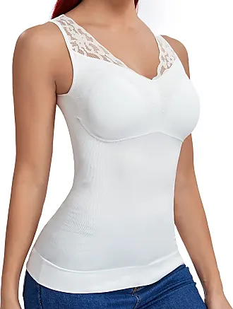 Women Camisoles With Built in Bra Tummy Control Compression Padded