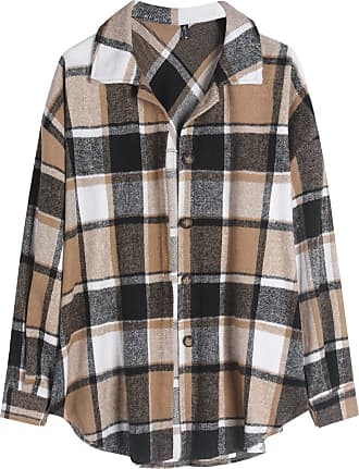 Blooming Jelly Women's Flannel Shirts Plaid Shacket Oversized Button Down  Shirt Hooded Business Casual Blouses 2023 Fall Christmas Outfits (Red  Plaid,Small) at  Women's Clothing store
