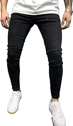 Jeans Homme Slim, Noir Regular Slim Coton Polyestere Pantalon Homme Cargo  Sport Long Pantalons Training Cargo Noir Cargo Homme Noir Travail  Sweatpants