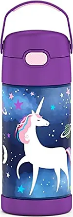 Thermos Funtainer Stainless Steel Vacuum Insulated Kids Straw Bottle, Minecraft Girl, 12oz, Size: 12 Ounce, Purple